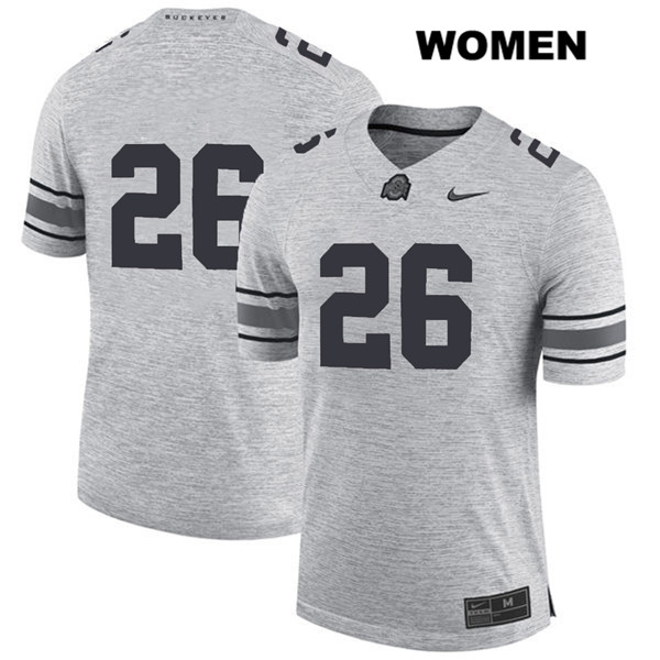 Ohio State Buckeyes Women's Jaelen Gill #26 Gray Authentic Nike No Name College NCAA Stitched Football Jersey WG19C65ED